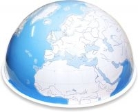 Глобус контурный Суша-вода (сфера/ полусфера)