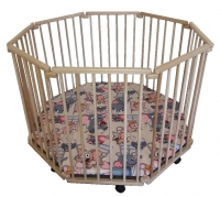 Манеж детский восьмиугольный (на колесах)