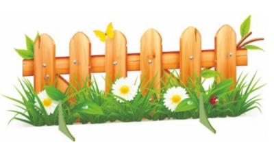 Декорация Заборчик с травой и ромашками