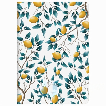 Тетрадь 40 л. в клетку обложка SoftTouch, бежевая бумага 70 г/м2, сшивка, А5 (147х210 мм), ЛИМОНЫ, BRAUBERG, 403771