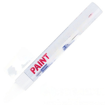 Маркер-краска лаковый (paint marker) 4 мм, БЕЛЫЙ, НИТРО-ОСНОВА, алюминиевый корпус, BRAUBERG PROFESSIONAL PLUS, 151444