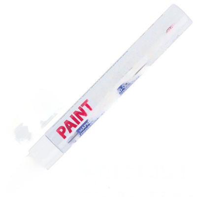 Маркер-краска лаковый (paint marker) 4 мм, БЕЛЫЙ, НИТРО-ОСНОВА, алюминиевый корпус, BRAUBERG PROFESSIONAL PLUS, 151444