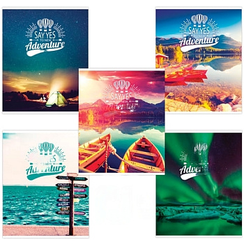 Тетрадь А5, 96 л., BRAUBERG, клетка, обложка картон, ПРИКЛЮЧЕНИЯ, 403065