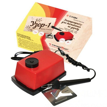 Прибор для выжигания "Узор-1" по дереву и ткани с регулировкой мощности, 2 насадки, ЭВД-20/220