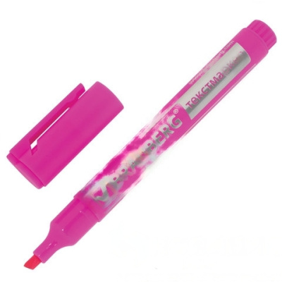 Текстовыделитель BRAUBERG "Energy", РОЗОВЫЙ, линия 1-3 мм, 150484