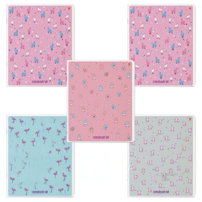 Тетрадь А5 48 л. АЛЬТ скоба, клетка, Soft Touch, фольга, "ЗЕФИРНОЕ НАСТРОЕНИЕ", 7-48-569