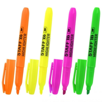 Набор текстовыделителей STAFF "Manager" 4 шт., АССОРТИ, линия 1-3 мм, 151244