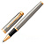 Ручка-роллер PARKER "IM Core Brushed Metal GT", корпус серебристый матовый лак, позолоченные детали, черная, 1931663