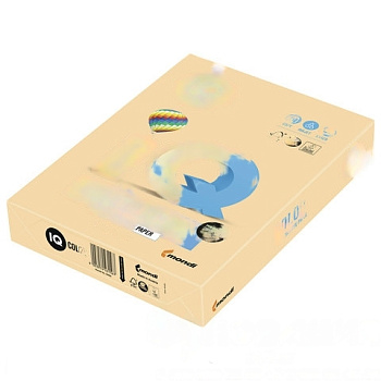 Бумага цветная IQ color, А4, 160 г/м2, 250 л., тренд, золотистая, GO22