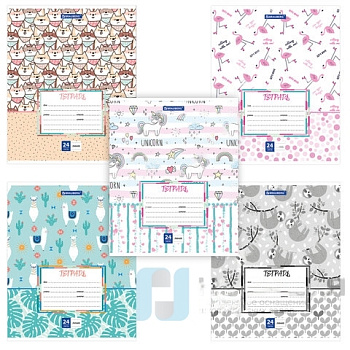 Тетрадь 24 л. BRAUBERG линия, обложка картон, "ЗАБАВНАЯ", 403586