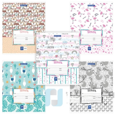 Тетрадь 24 л. BRAUBERG линия, обложка картон, "ЗАБАВНАЯ", 403586