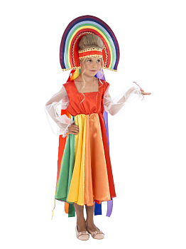 Детский карнавальный костюм Радуга (рост от 104 до 134 см)