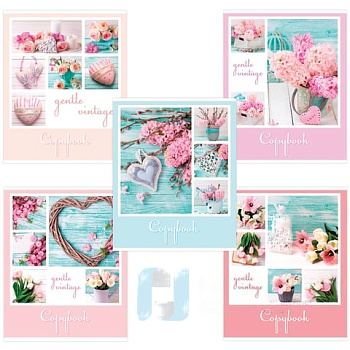 Тетрадь А5, 96 л., BRAUBERG, клетка, обложка картон, ПАСТЕЛЬ, 403066