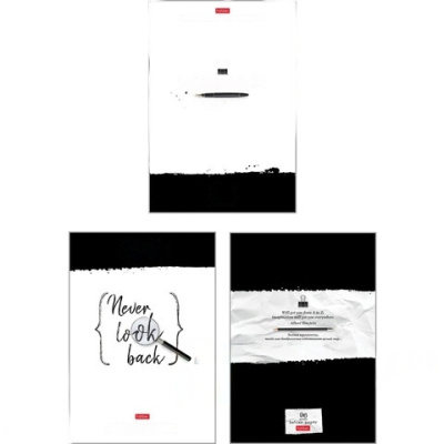 Тетрадь А4, 96 л., HATBER, скоба, клетка, обложка картон, "Леттеринг", 96Т4В1