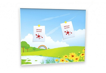 Доска магнитная для детских рисунков "Солнечный денек" 1000х830 мм