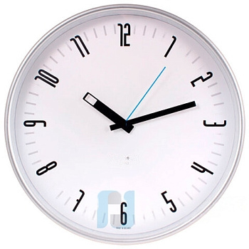 Часы настенные TROYKA 77777710, круг, белые, белая рамка, 30,5х30,5х5 см