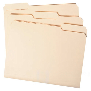 Папки-разделители картотечные А4, КОМПЛЕКТ 30 шт., 295х240мм, бежевые, STAFF, 270938