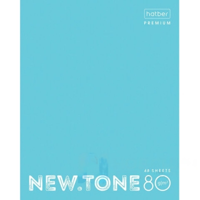 Тетрадь А5 48 л. HATBER Premium скоба, клетка,глянцевая ламинация, "NEWtone PASTEL Незабудка", 48Т5лA1_05025