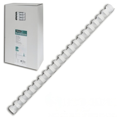 Пружины пластиковые для переплета, КОМПЛЕКТ 100 шт., 16 мм (для сшивания 101-120 л.), белые, FELLOWES, FS-53470