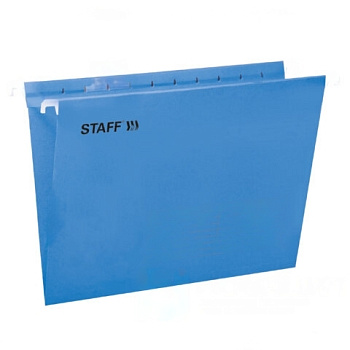 Подвесные папки А4/Foolscap (404х240мм) до 80л, КОМПЛЕКТ 10шт., синие, картон, STAFF, 270933