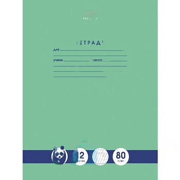 Тетрадь 12 л., HATBER Premium, частая косая линия, обложка картон, "Панда", 12Т5A5_23630