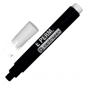 Маркер перманентный БЕЛЫЙ CENTROPEN, круглый наконечник, 2,5 мм, 8586, 5 8586 0100