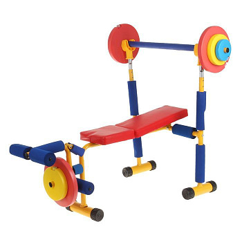 Тренажер детский для жима штанги (со скамьей), 870х800х750 мм