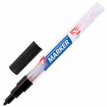 Маркер-краска лаковый EXTRA (paint marker) 2 мм, ЧЕРНЫЙ, УСИЛЕННАЯ НИТРО-ОСНОВА, BRAUBERG, 151968