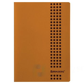 Тетрадь А4, 40 листов, BRAUBERG "Metropolis", скоба, клетка, обложка пластик, ОРАНЖЕВЫЙ, 403404