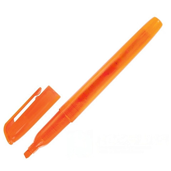 Текстовыделитель BRAUBERG "Vivid", ОРАНЖЕВЫЙ, круглый корпус, линия 1-3 мм, 151230