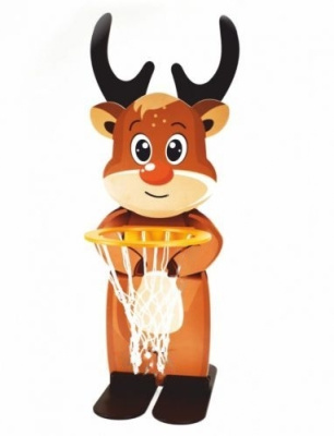 Детская стойка с корзиной для бросания мячей Веселый лосёнок