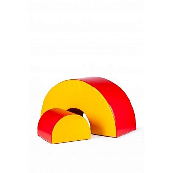 Мягкий гимнастический мост Полушайба, 1500х600х750 мм