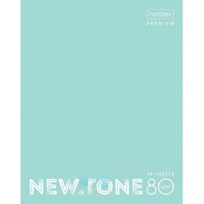 Тетрадь А5 48 л. HATBER Premium скоба, клетка, глянцевая ламинация, "NEWtone PASTEL Мята", 48Т5лA1_05039