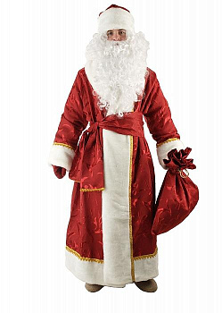 Костюм взрослый Дед Мороз (портьера набивная)