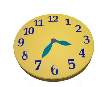 Мат круглый Часы