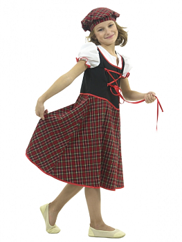Детский карнавальный костюм Шотландка (рост от 104 до 158 см)