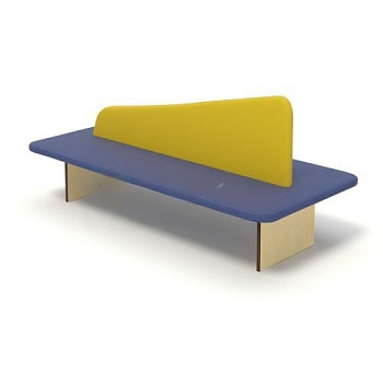 Скамейка детская двусторонняя мягкая, 1280х600х580 мм (1 р. гр.)