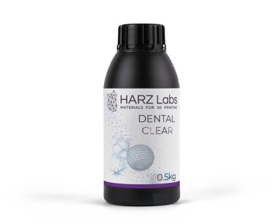 Фотополимер HARZ Labs Dental Clear SLA/Form-2 0,5 л