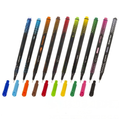 Набор капиллярных ручек (линеров) MAPED 10 шт., "Graph'Peps", АССОРТИ, трехгранные, 0,4 мм, 749050