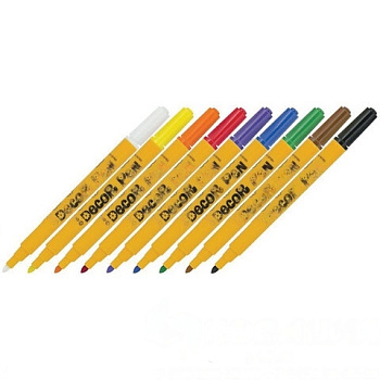 Маркеры для декорирования 8 ЦВЕТОВ + 1 БЕЛЫЙ CENTROPEN "Decor Pen", 1,5 мм, 2738, 5 2738 0901