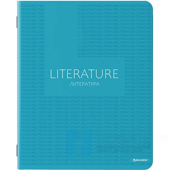 Тетрадь предметная COLOR 48 листов, матовая ламинация, лак, 70 г/м2, ЛИТЕРАТУРА, линия, подсказ, BRAUBERG, 403986