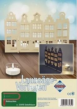 Заготовка из фанеры Городские дома для выпиливания лобзиком