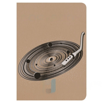 Тетрадь 60 л. в клетку обложка КРАФТ, бежевая бумага 70 г/м2, сшивка, В5 (179х250 мм), ВИНИЛ, BRAUBERG, 403808