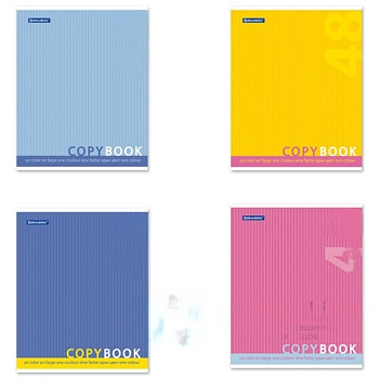 Тетрадь А5, 48 л., BRAUBERG, клетка, обложка картон, ОДИН ЦВЕТ, 401867