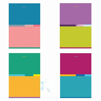 Тетрадь А4, 60 л., BRAUBERG, скоба, клетка, обложка картон, "Color", 404043