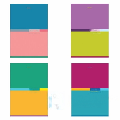 Тетрадь А4, 60 л., BRAUBERG, скоба, клетка, обложка картон, "Color", 404043