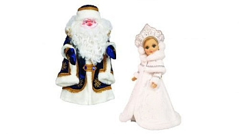 Набор кукол Дед мороз и Снегурочка (озвученные)