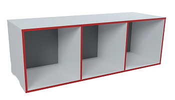 Открытая настенная полка, 1050х350х350 мм