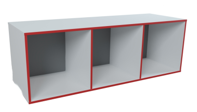 Открытая настенная полка, 1050х350х350 мм
