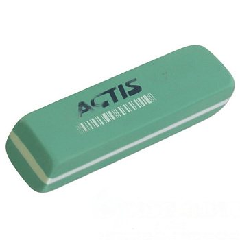 Ластик большой FACTIS LX 12 (Испания), 74х24х13 мм, зеленый, прямоугольный, скошенные края, CPFLX12